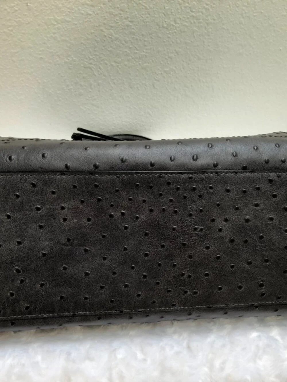 NWT COACH LEGACY PINNACLE LEIGHTON OSTRICH EMBOSSED CARRYALL - 23502 - Charcoal